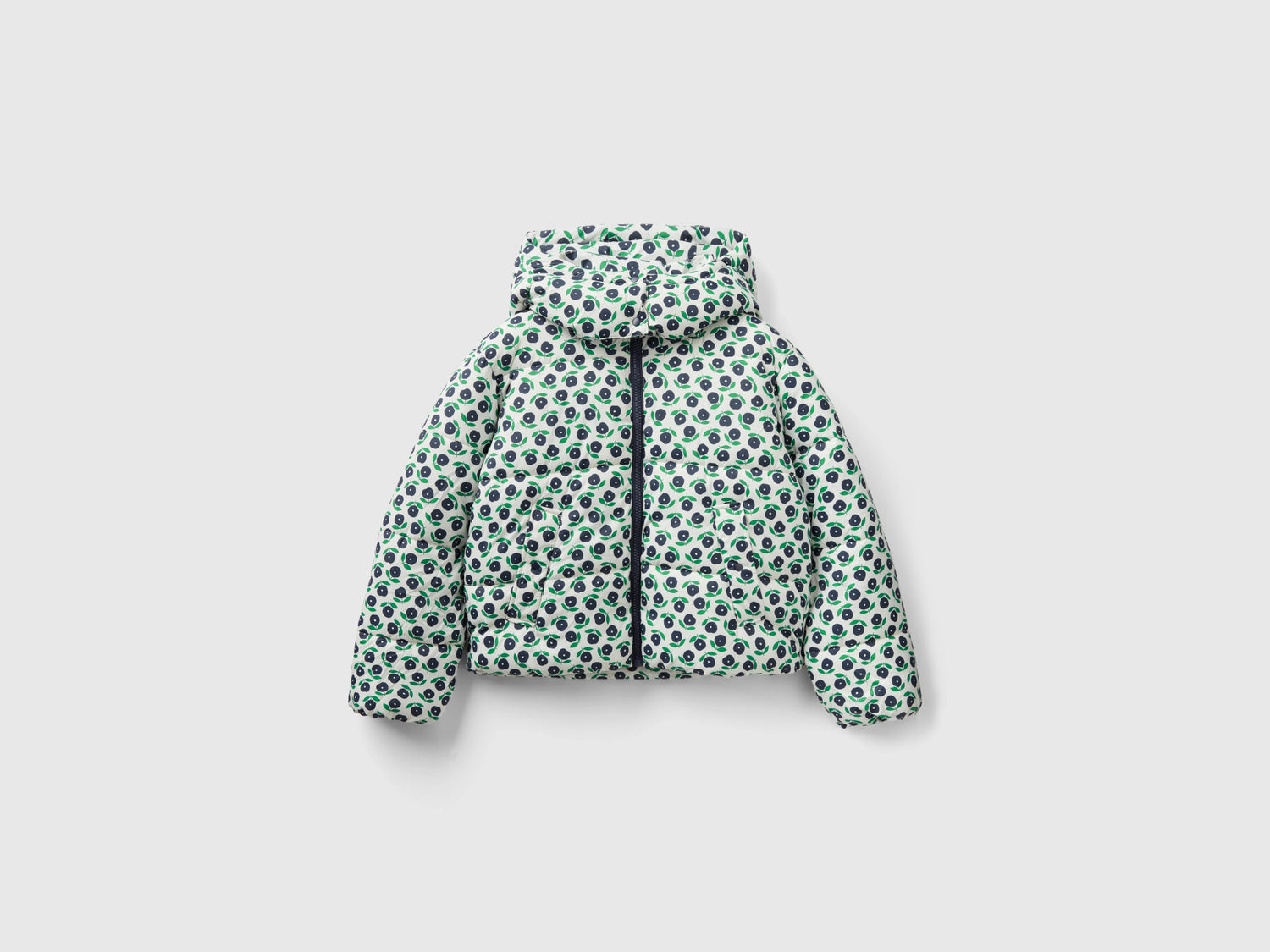 Chaqueta de plumas con estampado de flores da donna bianco | Benetton Outlet