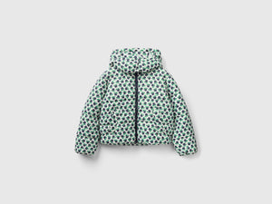 Piumino con stampa fiori