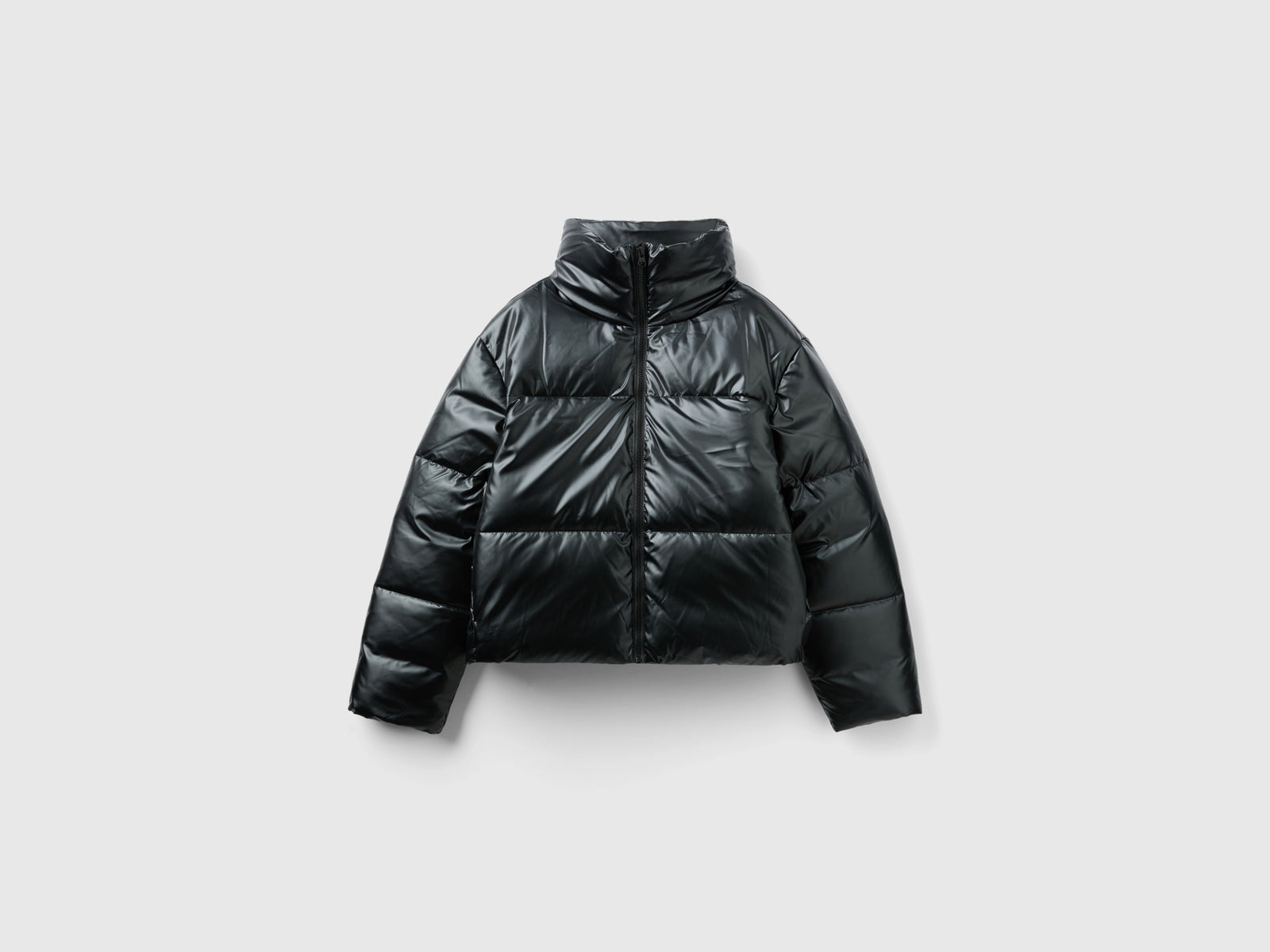 Piumino imbottito in ovatta da donna nero | Benetton Outlet