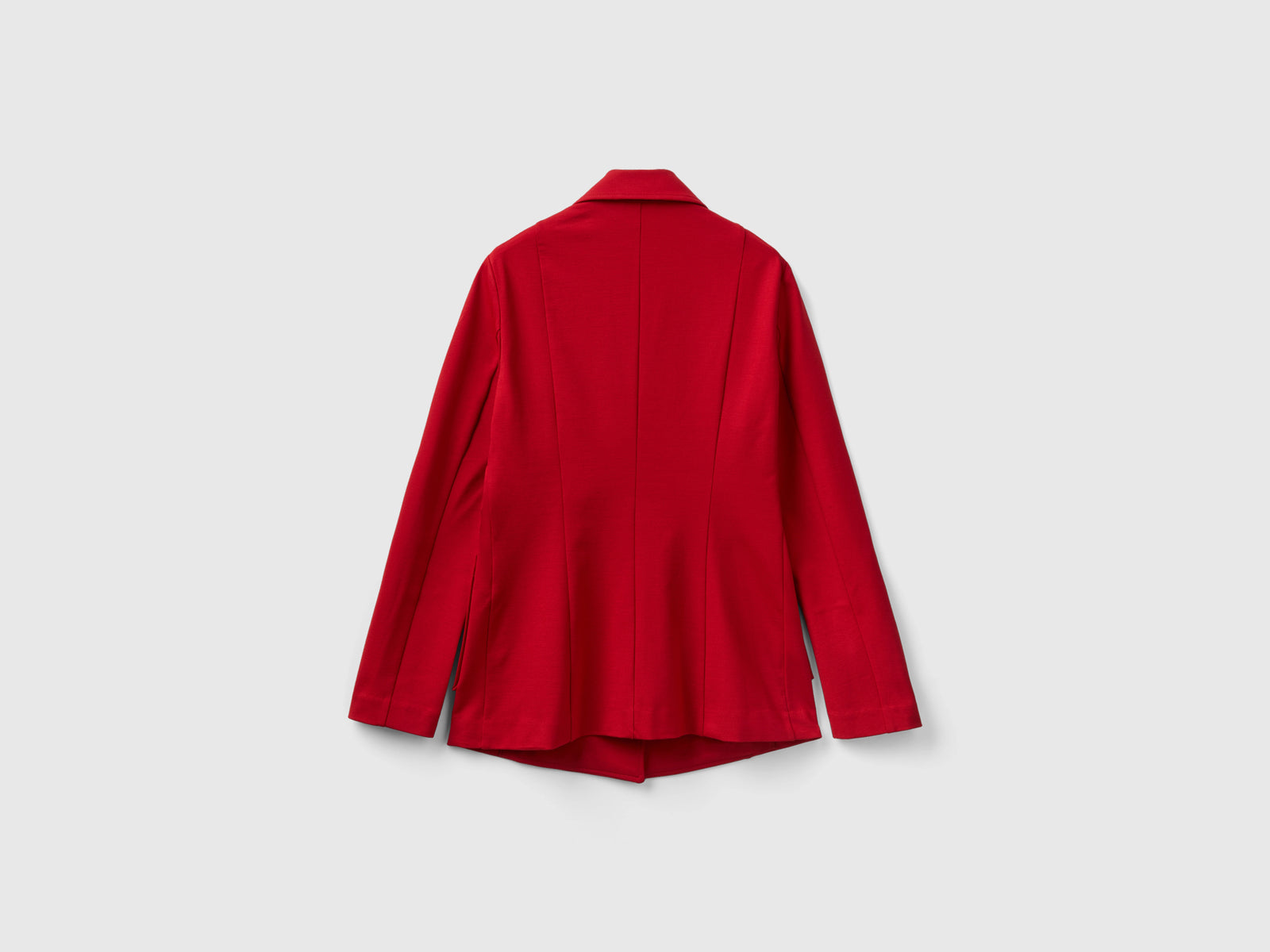 Blazer in misto viscosa stretch da donna rosso 2 | Benetton Outlet
