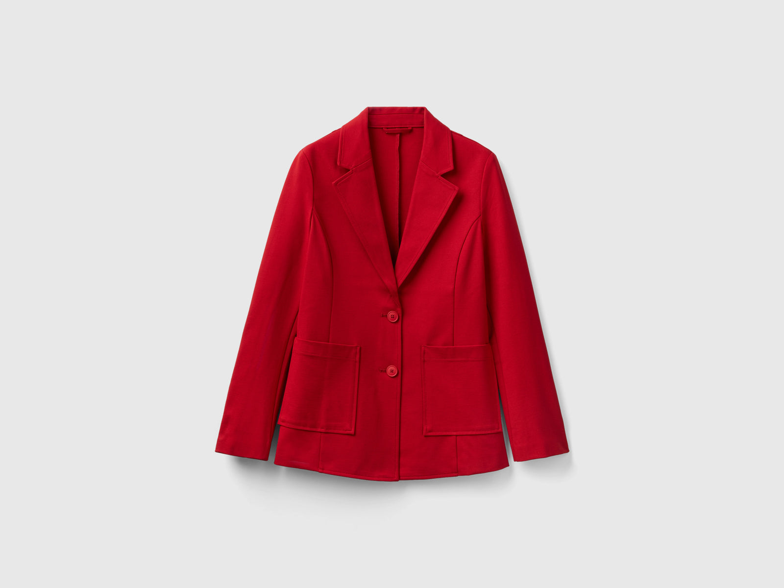 Blazer in misto viscosa stretch da donna rosso | Benetton Outlet