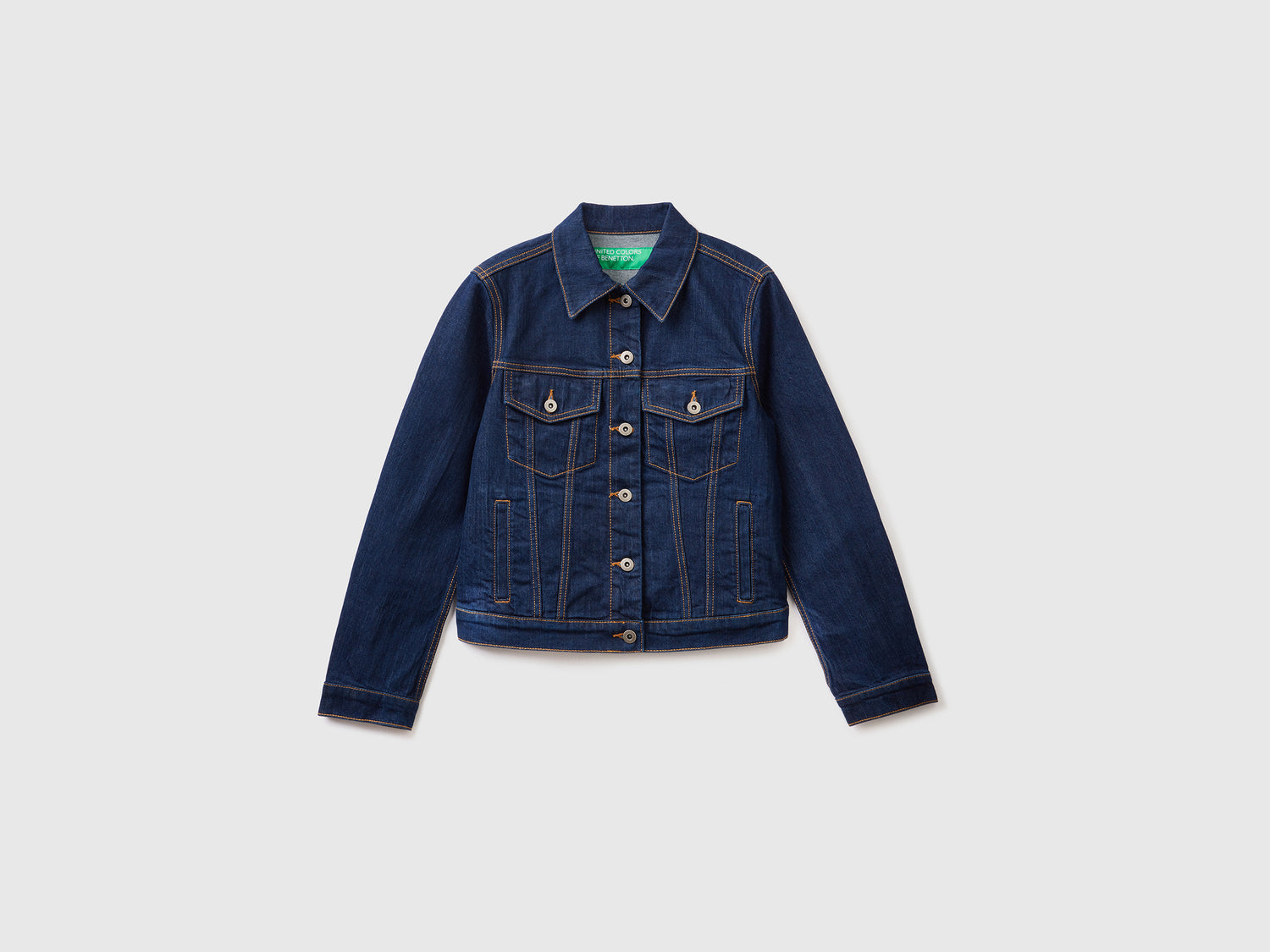 Giacca in denim scuro boxy fit da donna blu scuro | Benetton Outlet