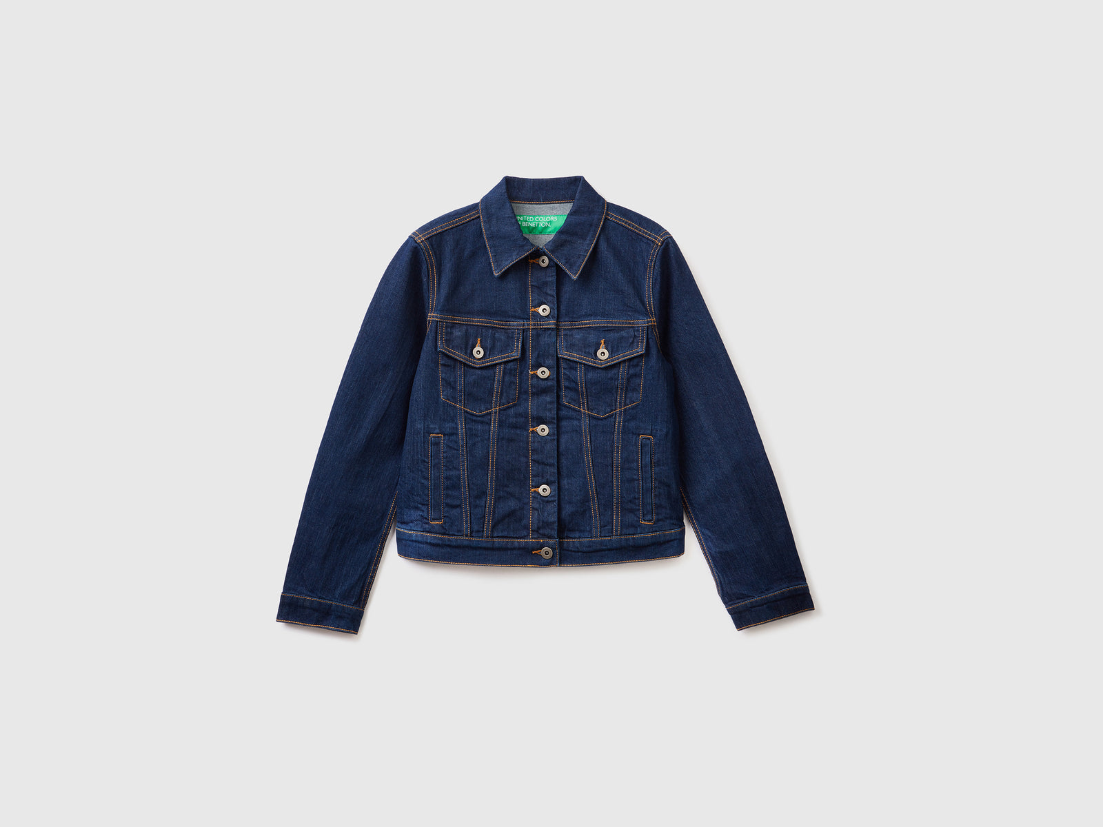 Giacca in denim scuro boxy fit da donna blu scuro | Benetton Outlet