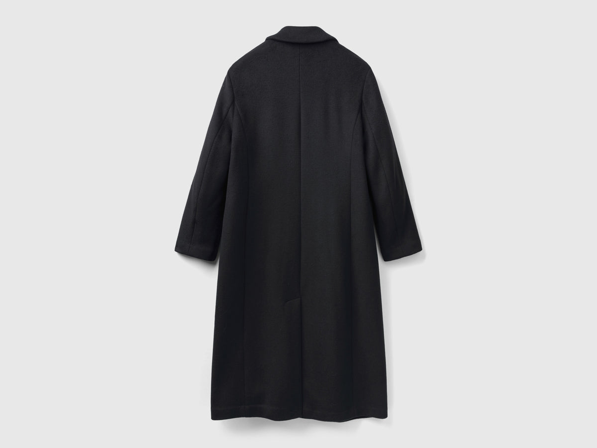 Cappotto midi in misto lana Shetland
