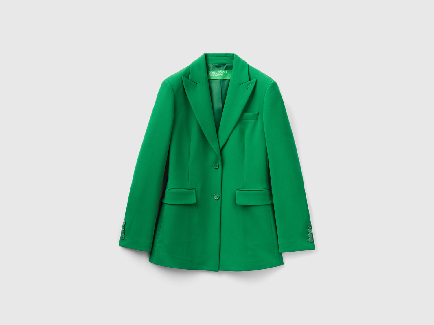Giacca sciancrata da donna verde | Benetton Outlet