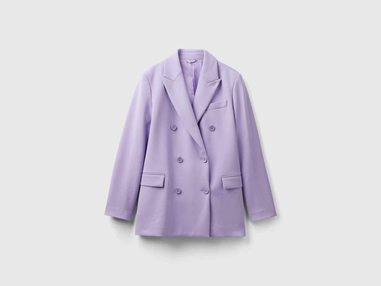 Giacca doppiopetto in misto viscosa da donna lilla | Benetton Outlet