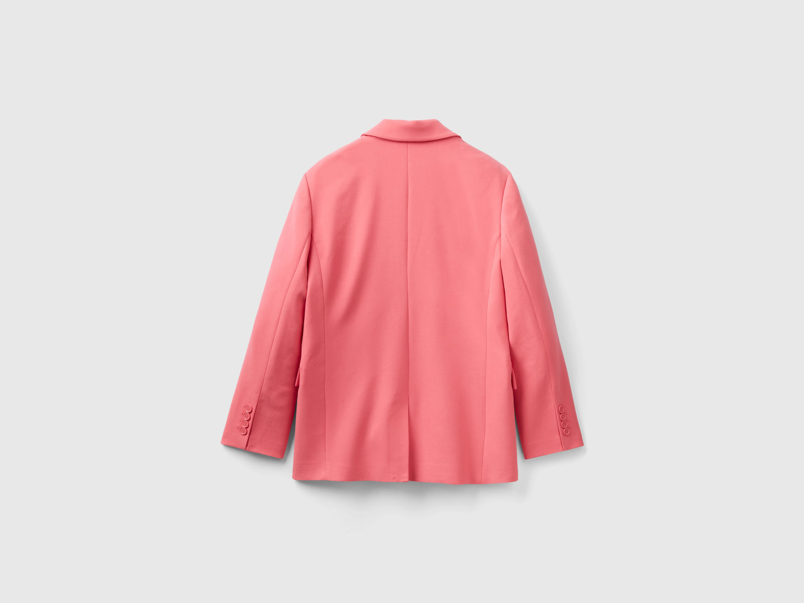 Giacca doppiopetto in misto viscosa da donna rosa 2 | Benetton Outlet