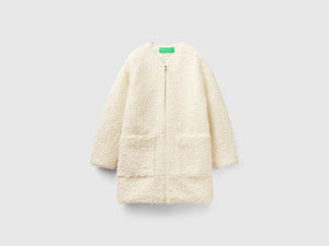 Cappotto teddy in pelliccetta sintetica