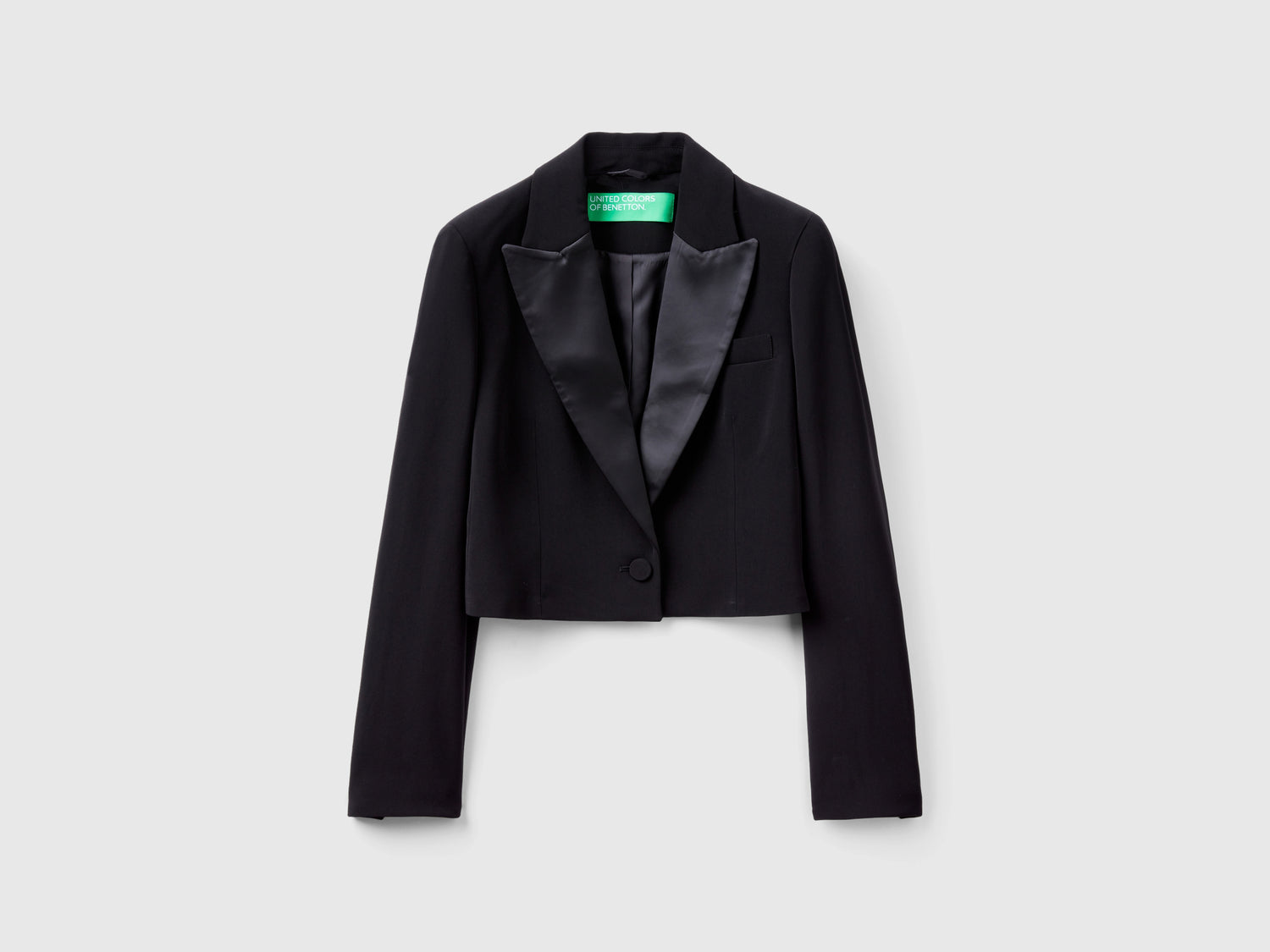 Cropped blazer da donna nero | Benetton Outlet