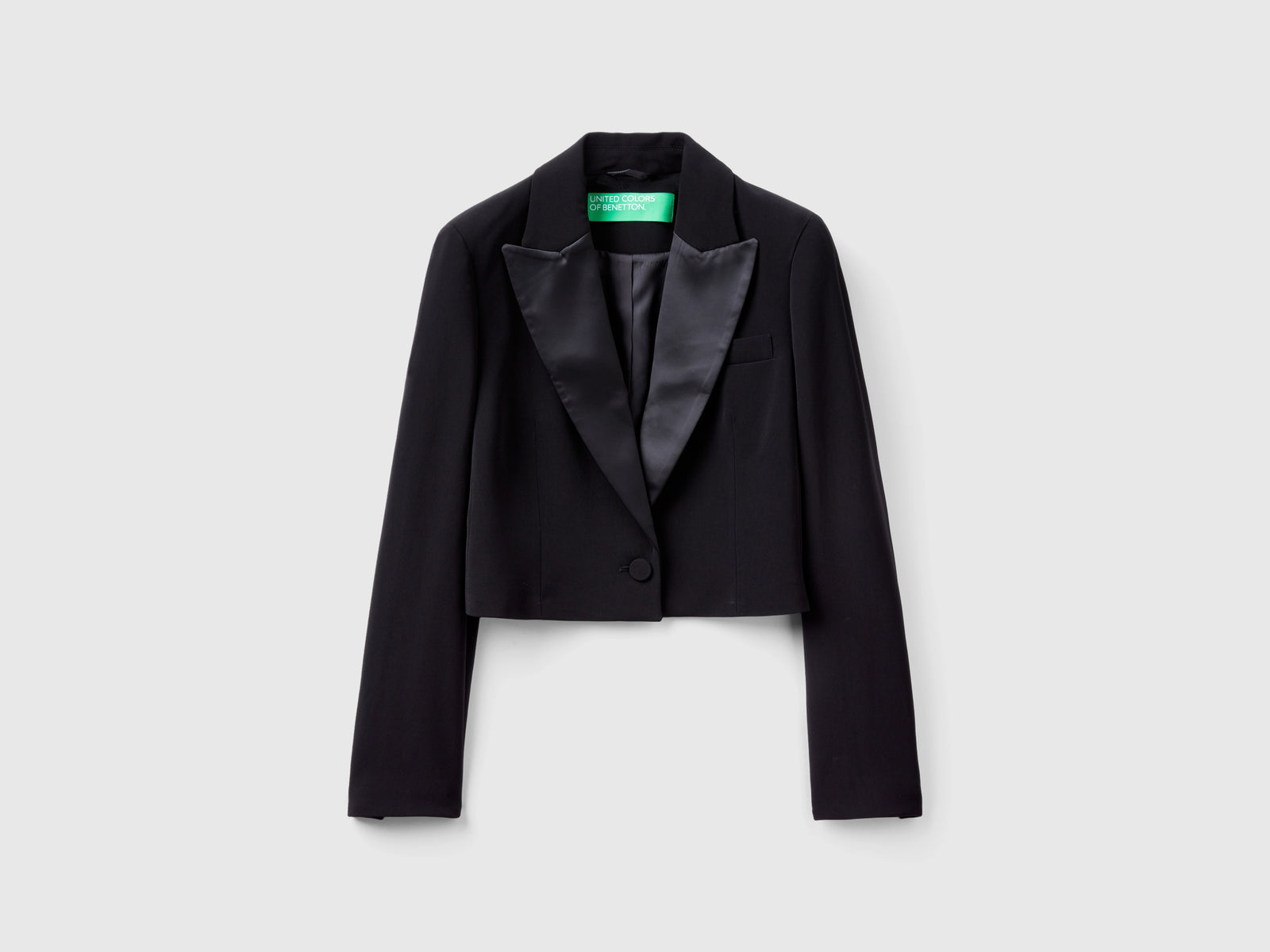 Cropped blazer da donna nero | Benetton Outlet