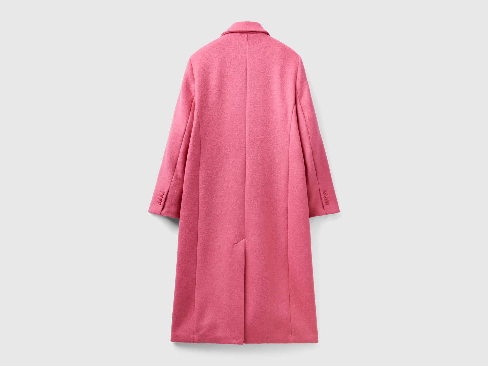 Cappotto doppiopetto in misto lana da donna rosa 2 | Benetton Outlet