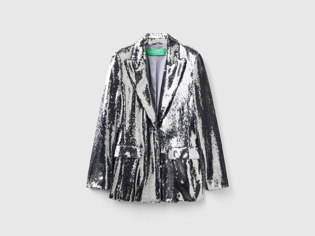Blazer da donna con paillettes Business Casual Cropped Blazer da donna con paillettes Business Casual Cropped