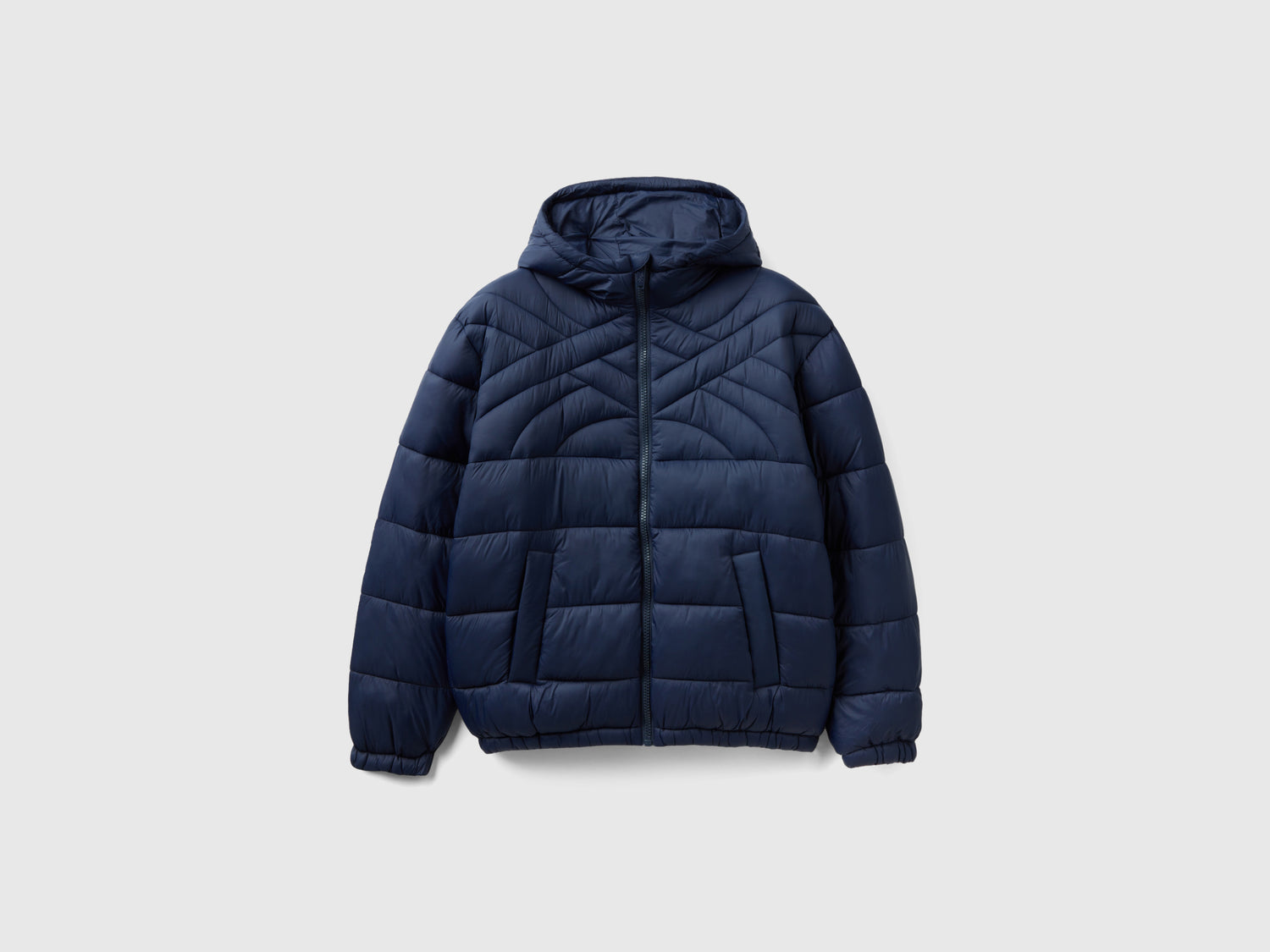 Piumino imbottito con ovatta riciclata da uomo blu scuro | Benetton Outlet