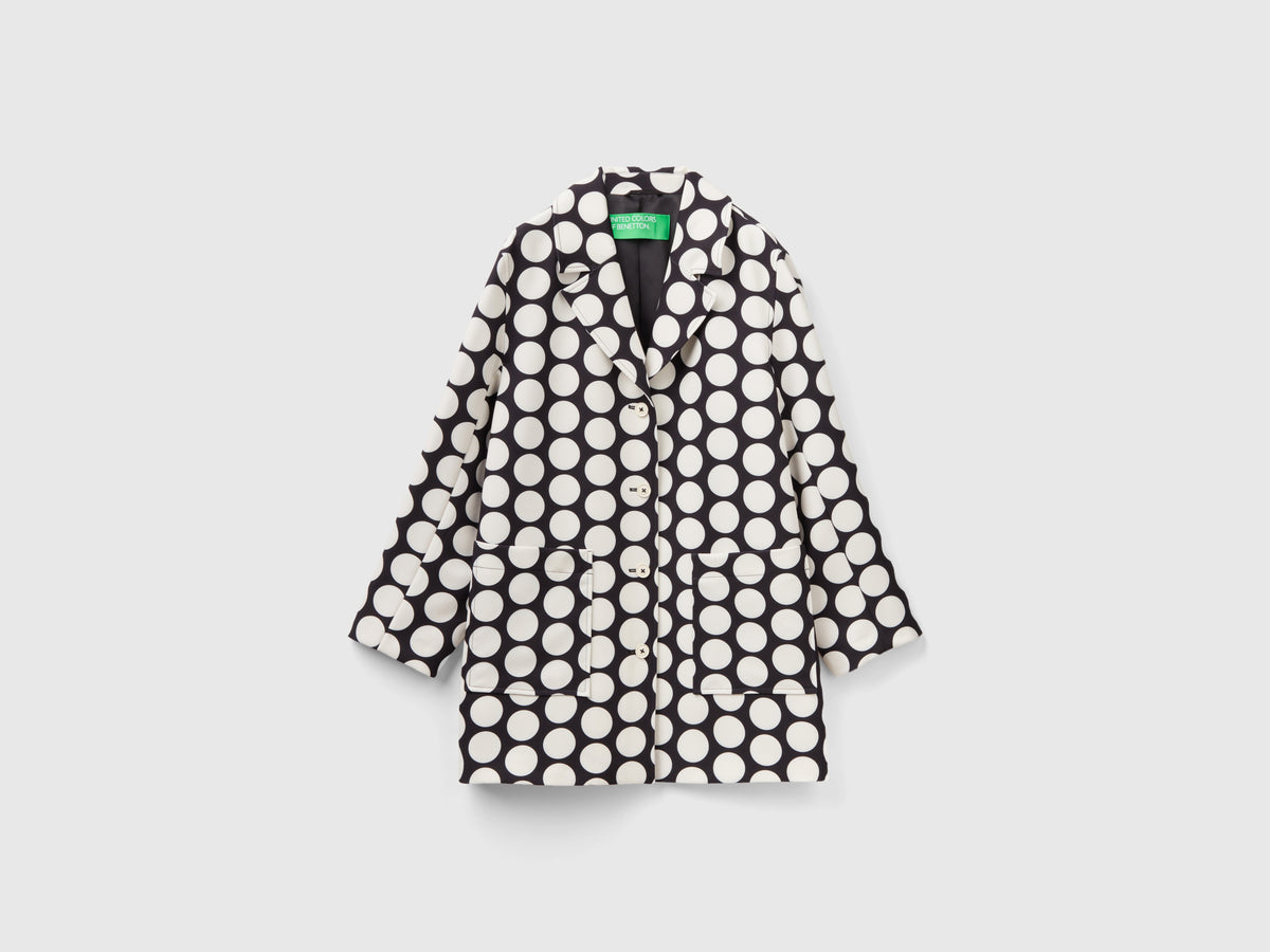 Cappotto con stampa a pois