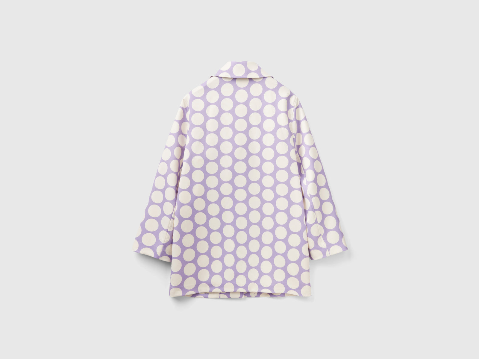 Cappotto con stampa a pois da donna lilla 2 | Benetton Outlet