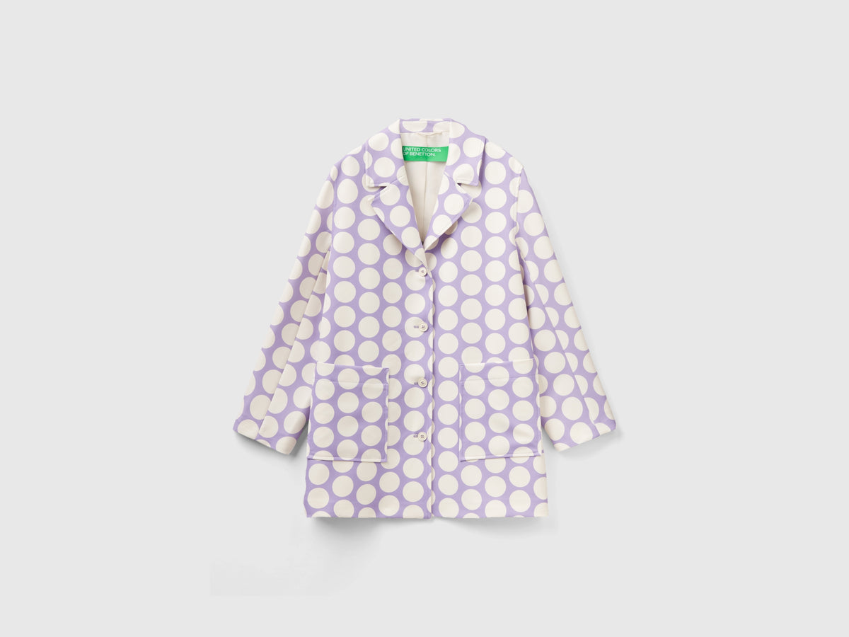 Cappotto con stampa a pois