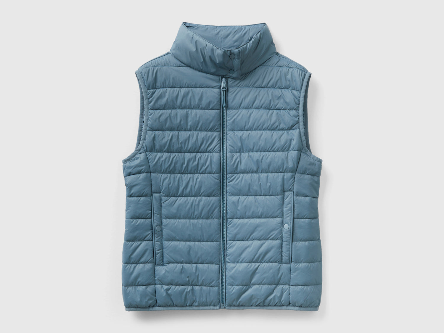 Chaqueta sin mangas acolchada con guata reciclada da donna grigio scuro | Benetton Outlet
