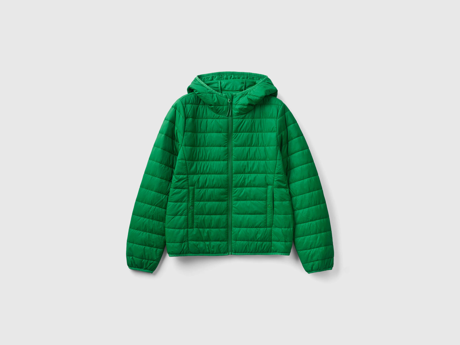 Giubbino imbottito con ovatta riciclata da donna verde | Benetton Outlet