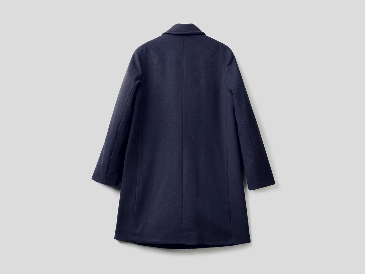 Cappotto corto in panno misto lana