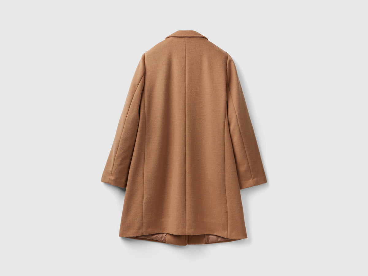 Cappotto corto in panno misto lana