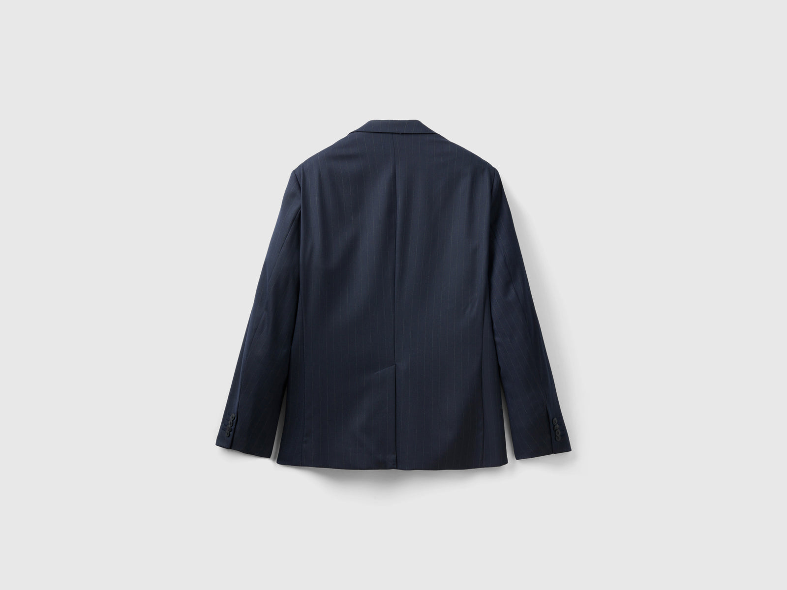 Blazer effetto gessato da uomo blu scuro 2 | Benetton Outlet