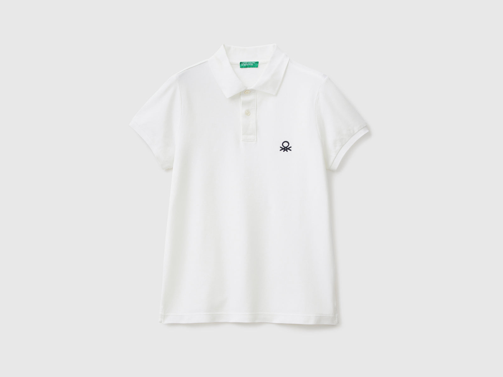 Polo slim fit da uomo bianco | Benetton Outlet