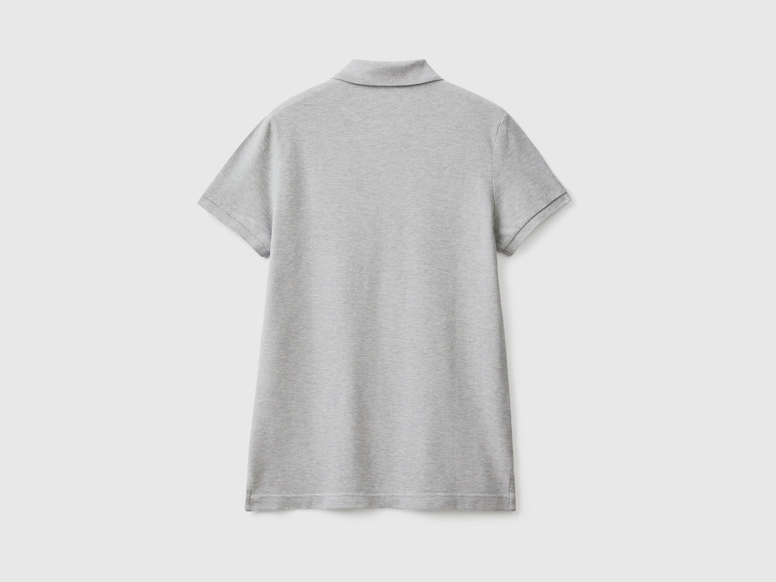 Poloo mélange slim fit da uomo grigio chiaro 2 | Benetton Outlet