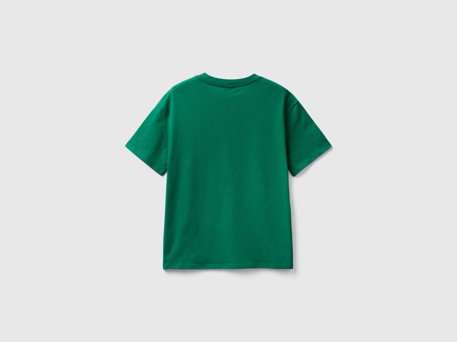 Maglietta manica corta 100% cotone da donna verde 2 | Benetton Outlet