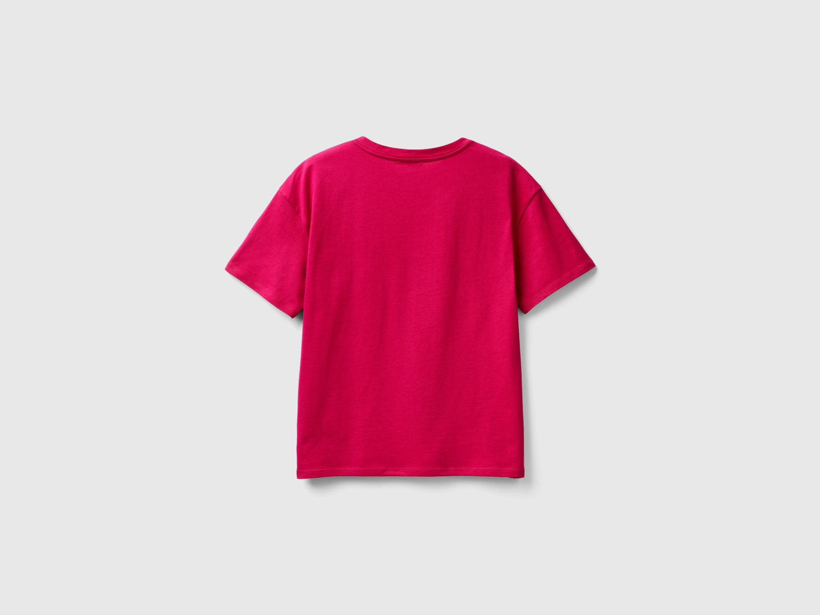 Maglietta manica corta 100% cotone da donna ciclamino 2 | Benetton Outlet