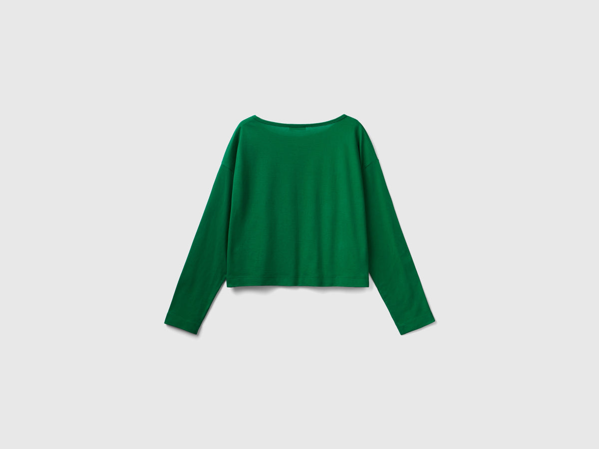 T-shirt bosco in cotone a fibra lunga