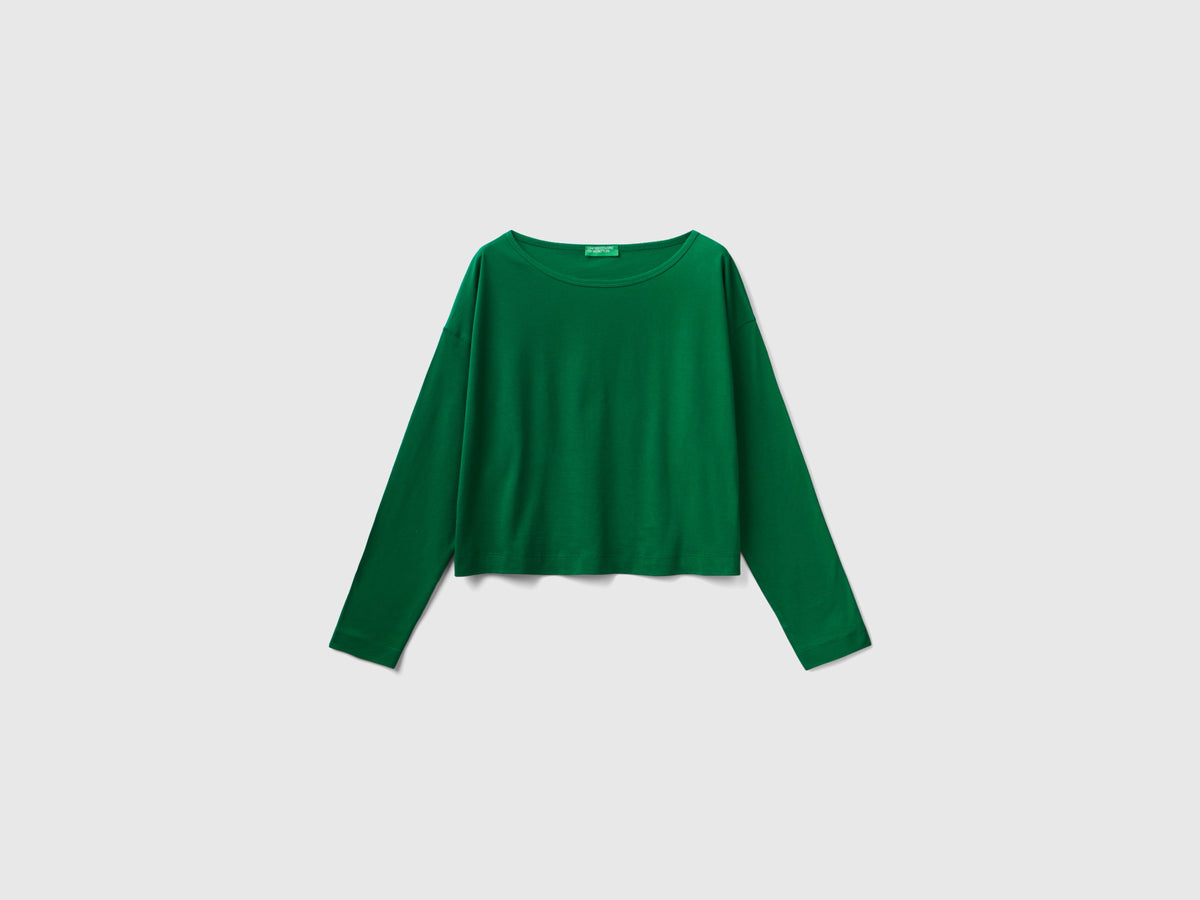 T-shirt bosco in cotone a fibra lunga