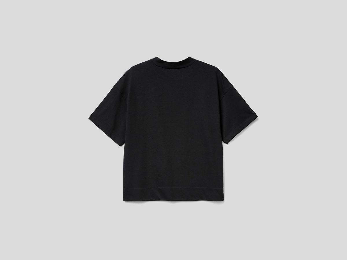 T-shirt con collo a fascetta