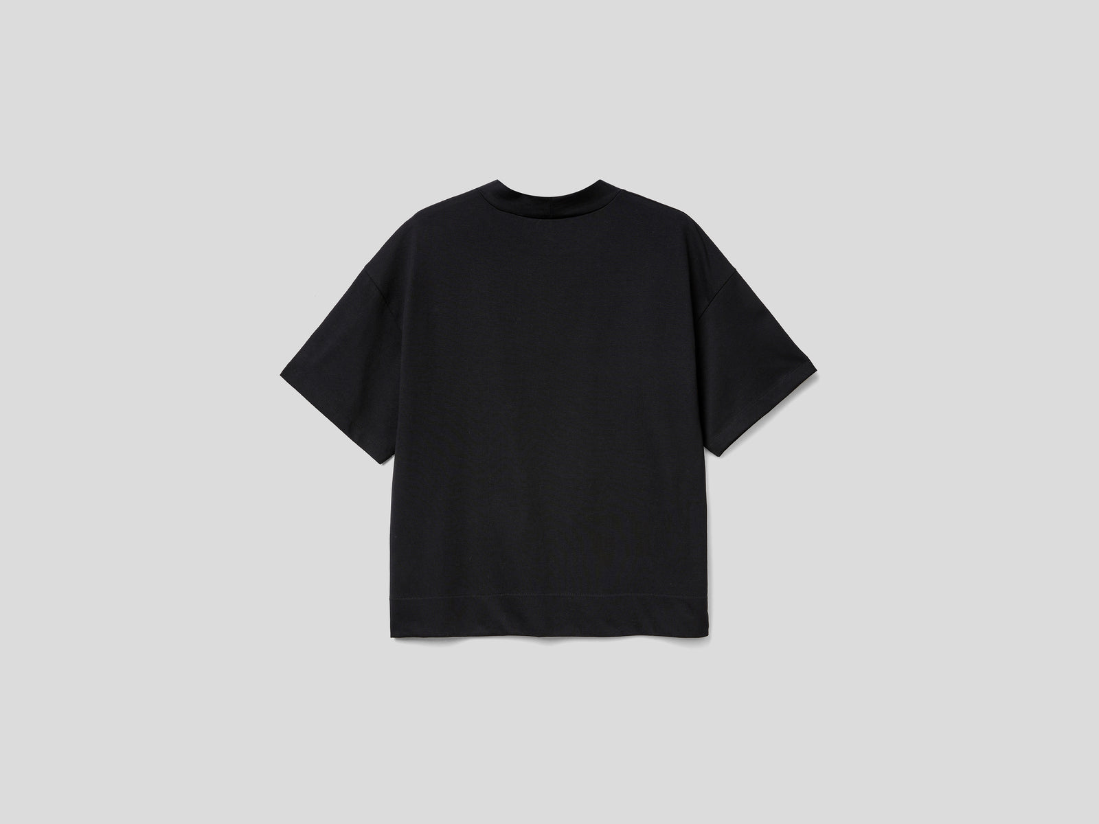T-shirt con collo a fascetta da donna nero 2 | Benetton Outlet