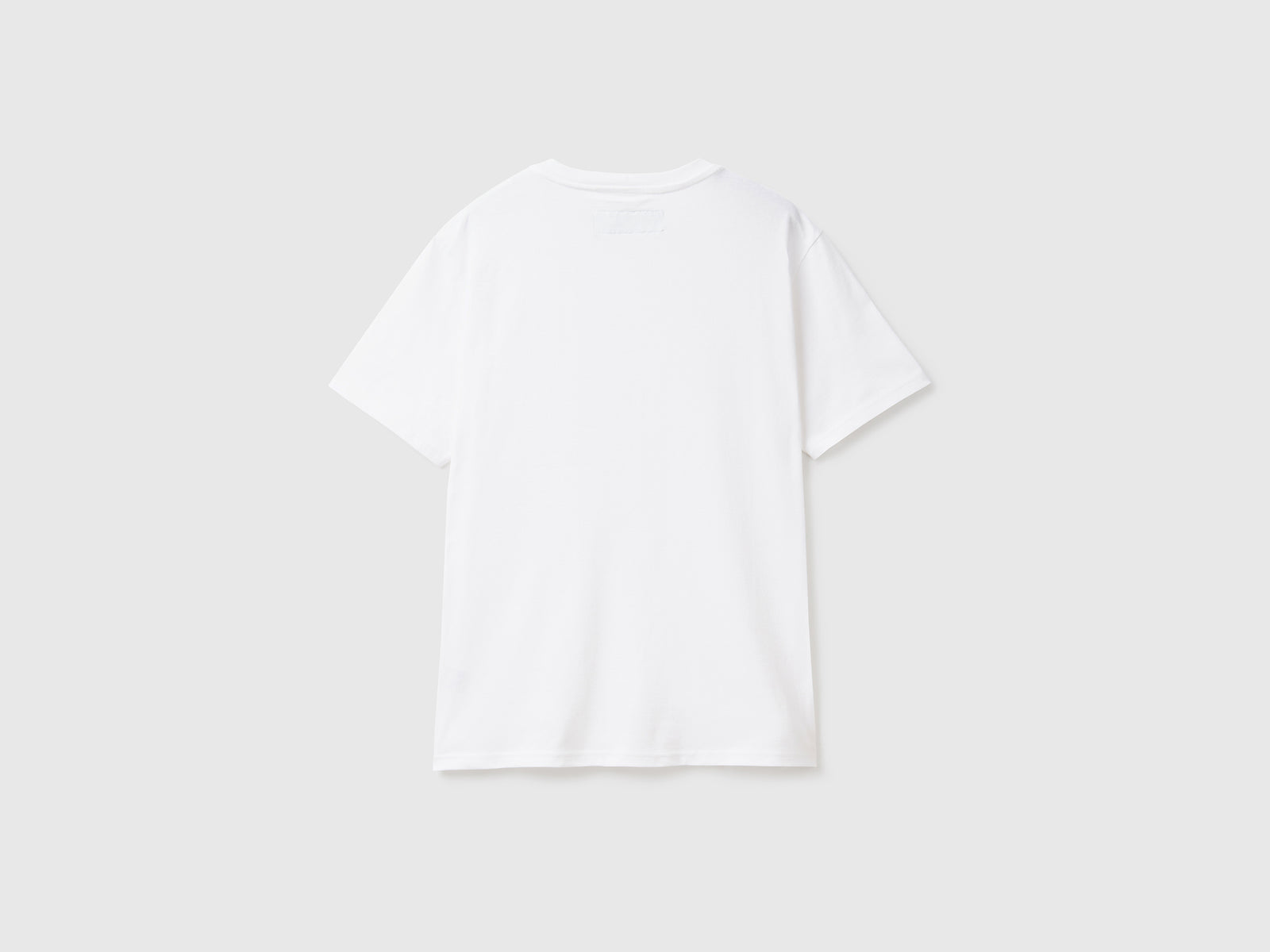 T-shirt 100% cotone con taschino da uomo bianco 2 | Benetton Outlet