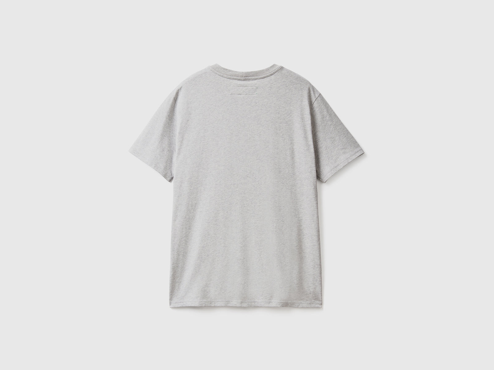 T-shirt 100% cotone con taschino da uomo grigio chiaro 2 | Benetton Outlet
