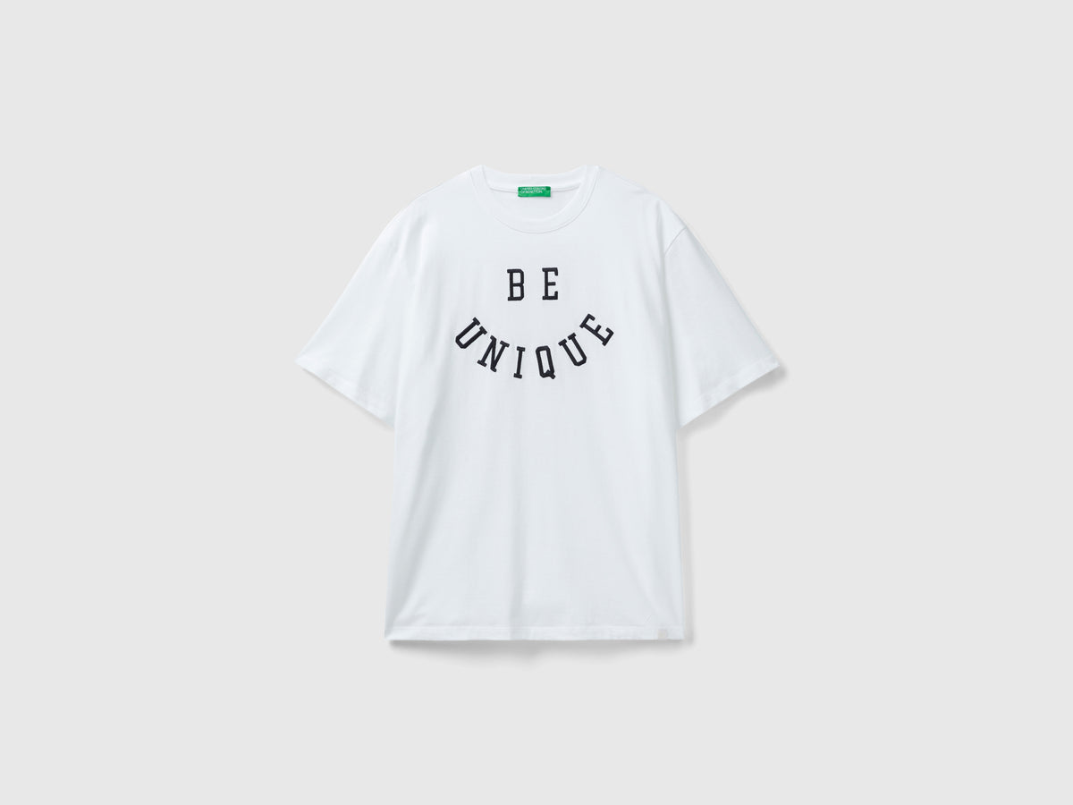 T-shirt con stampa slogan