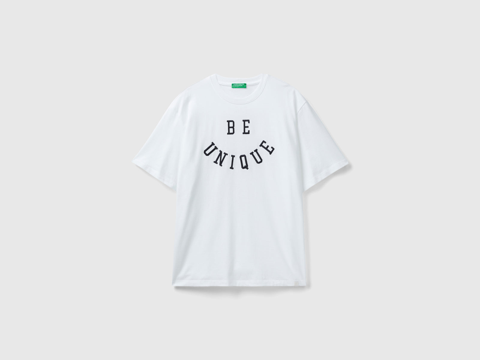 T-shirt con stampa slogan da uomo bianco | Benetton Outlet