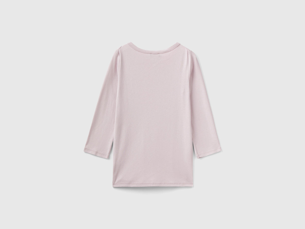 T-shirt con scollo a barchetta 100% cotone