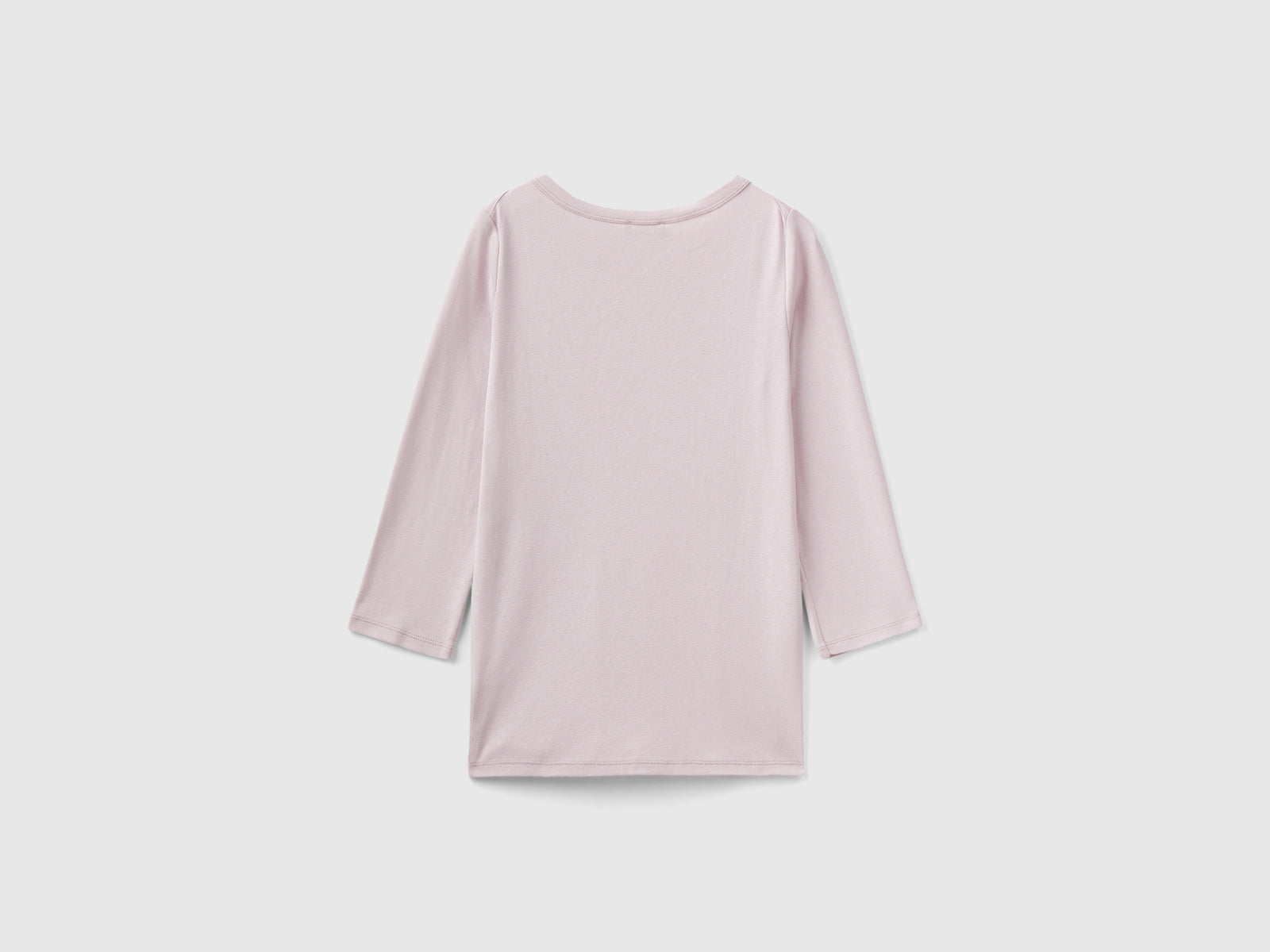 T-shirt con scollo a barchetta 100% cotone da donna lilla 2 | Benetton Outlet