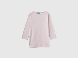 T-shirt con scollo a barchetta 100% cotone