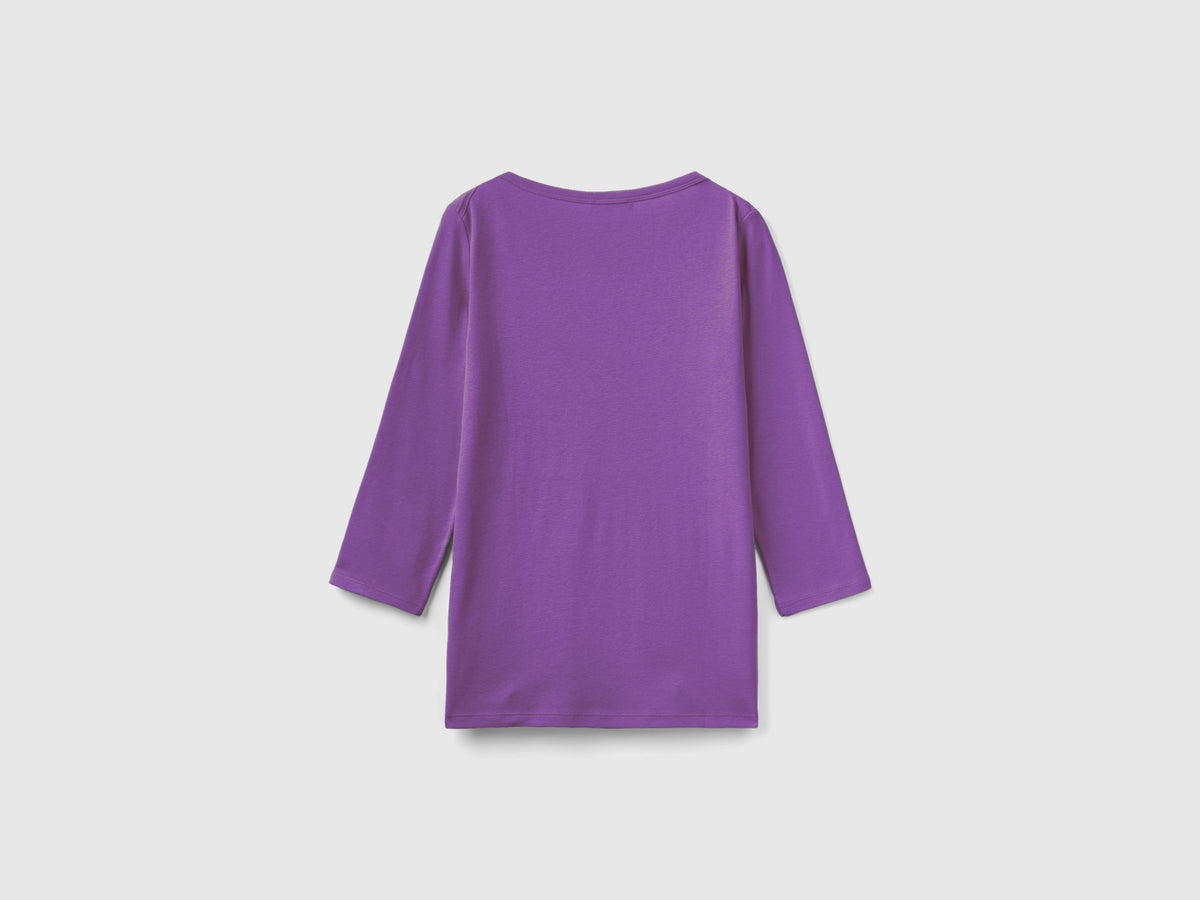 T-shirt con scollo a barchetta 100% cotone