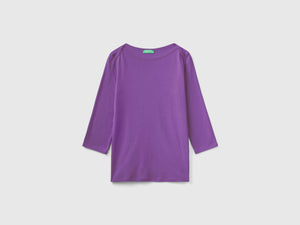 T-shirt con scollo a barchetta 100% cotone