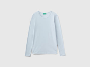T-shirt a manica lunga in puro cotone