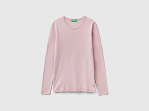 T-shirt a manica lunga in puro cotone