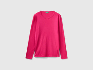 T-shirt a manica lunga in puro cotone