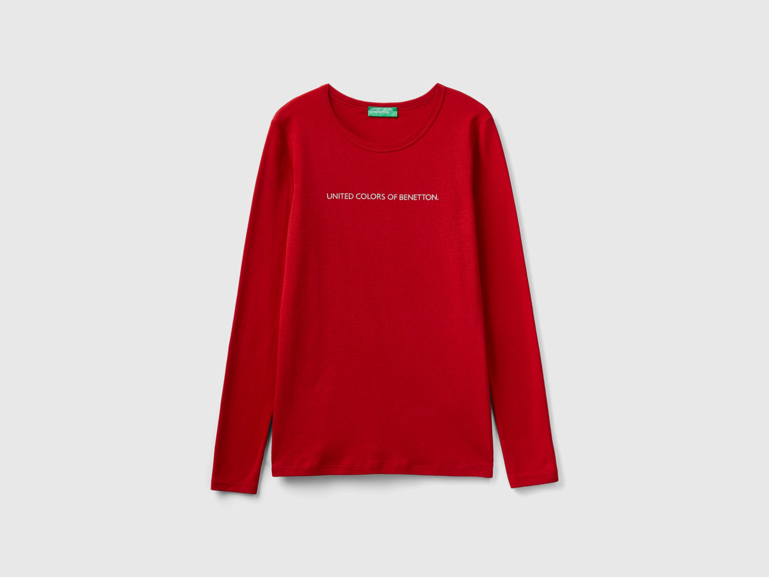 T-shirt a manica lunga da donna rosso | Benetton Outlet