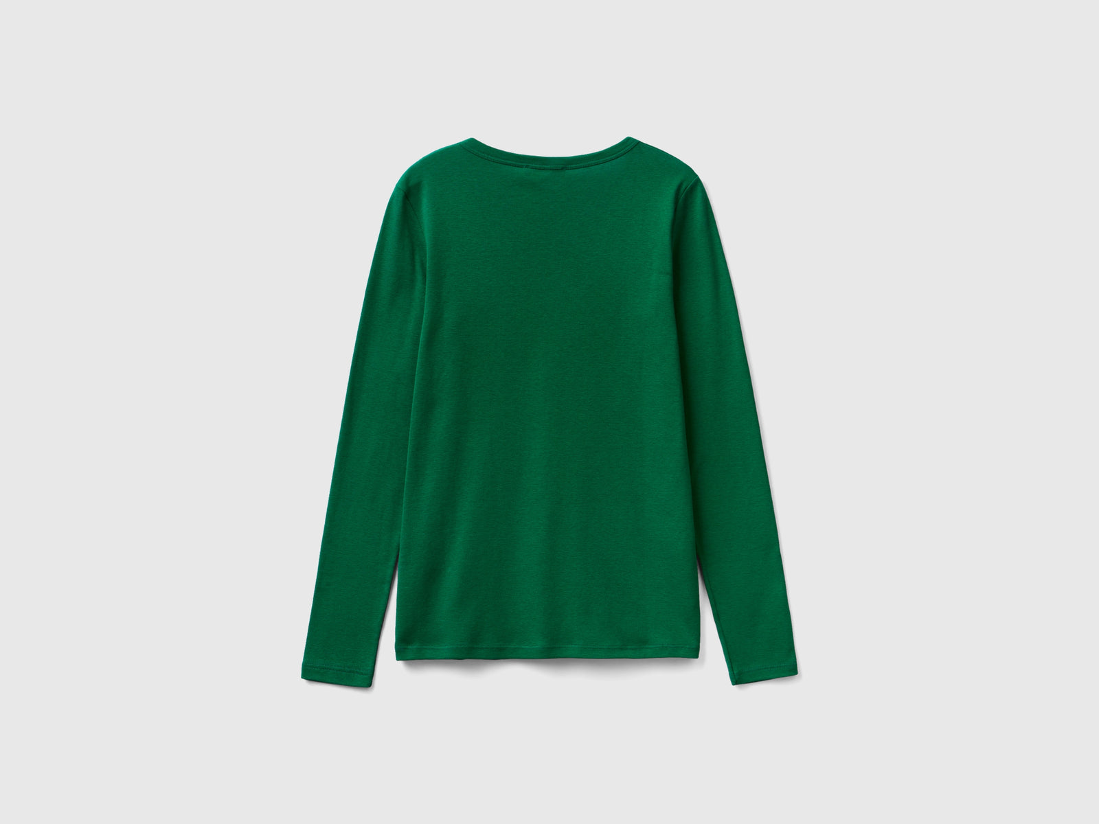 T-shirt scuro a manica lunga da donna verde 2 | Benetton Outlet