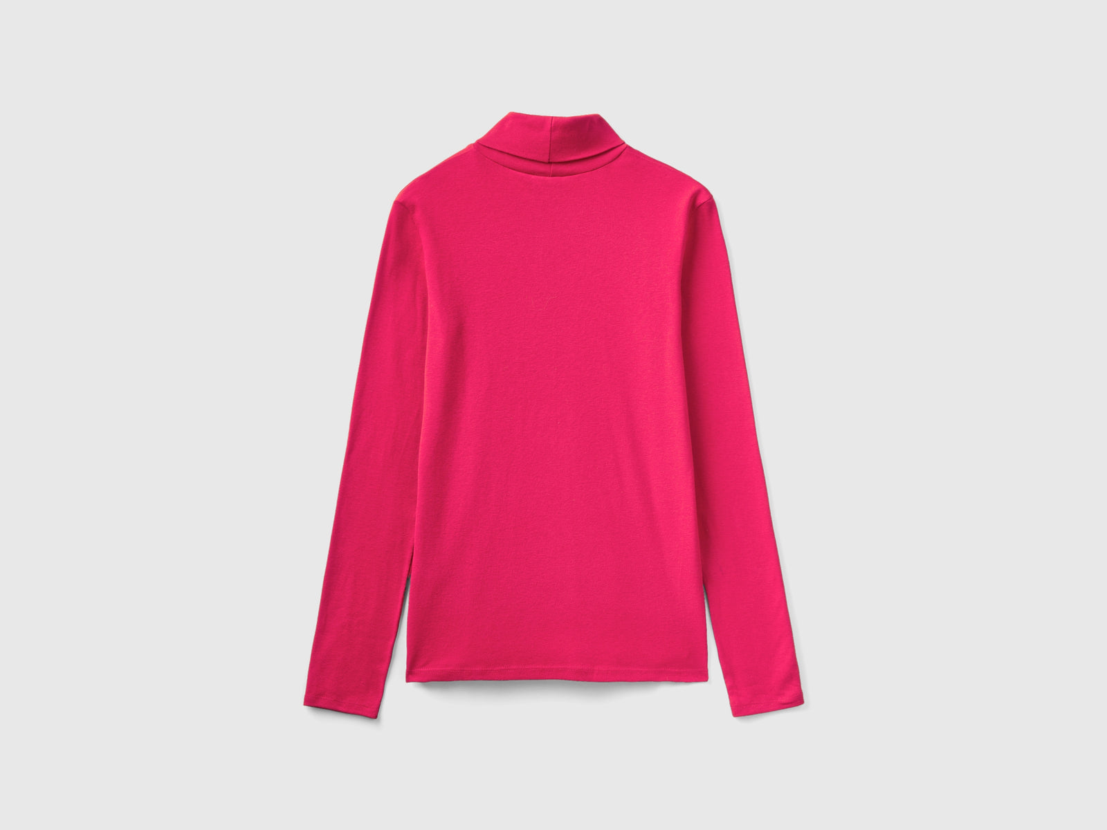 T-shirt a manica lunga con collo alto da donna ciclamino 2 | Benetton Outlet