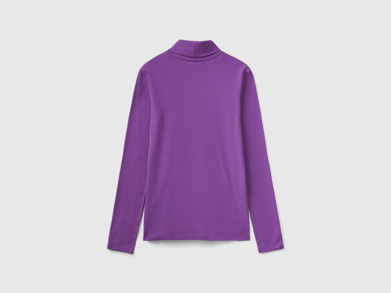 T-shirt a manica lunga con collo alto da donna viola 2 | Benetton Outlet