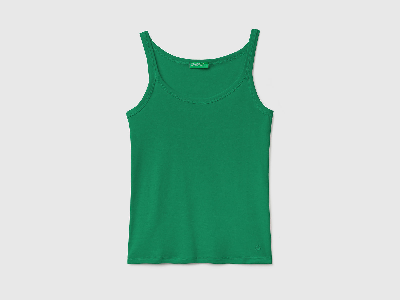 Canotta in puro cotone da donna verde | Benetton Outlet